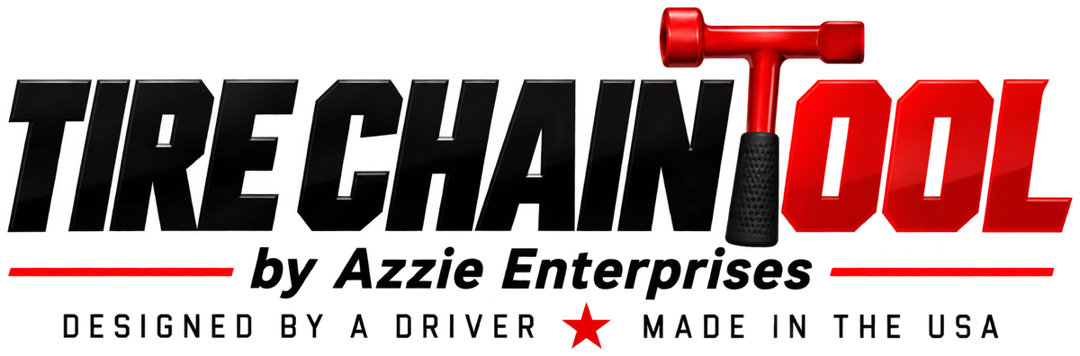 Tire Chain Tool by Azzie Enterprises logo. Designed by a driver. Made in the USA.